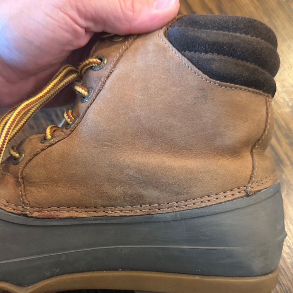 Sperry Men’s Tan and Gray Lace-Up Waterproof Work Boots - Picture 10 of 12